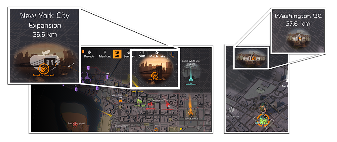 Division 2 интерактивная карта